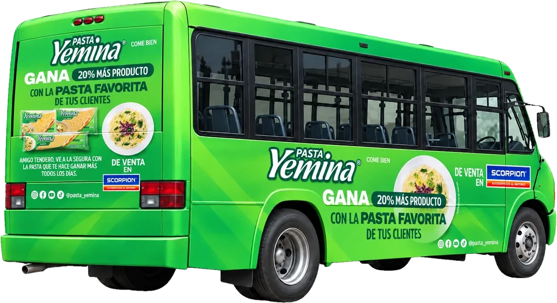 Campaña de Yemina sobre camión