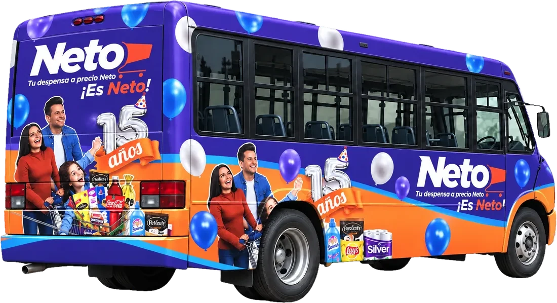 Campaña de Neto sobre camión