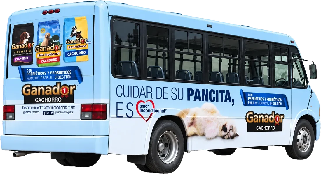 Campaña de Ganador sobre camión
